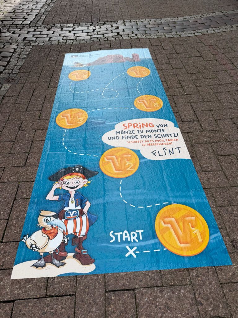 Kinderhüpfspiel auf Pflaster